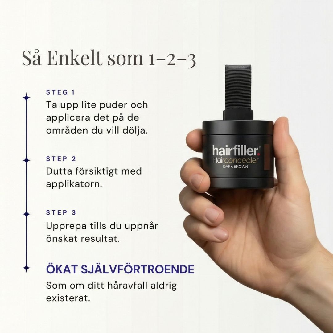 HairFiller - Täcker tunnt hår på 20 sekunder!